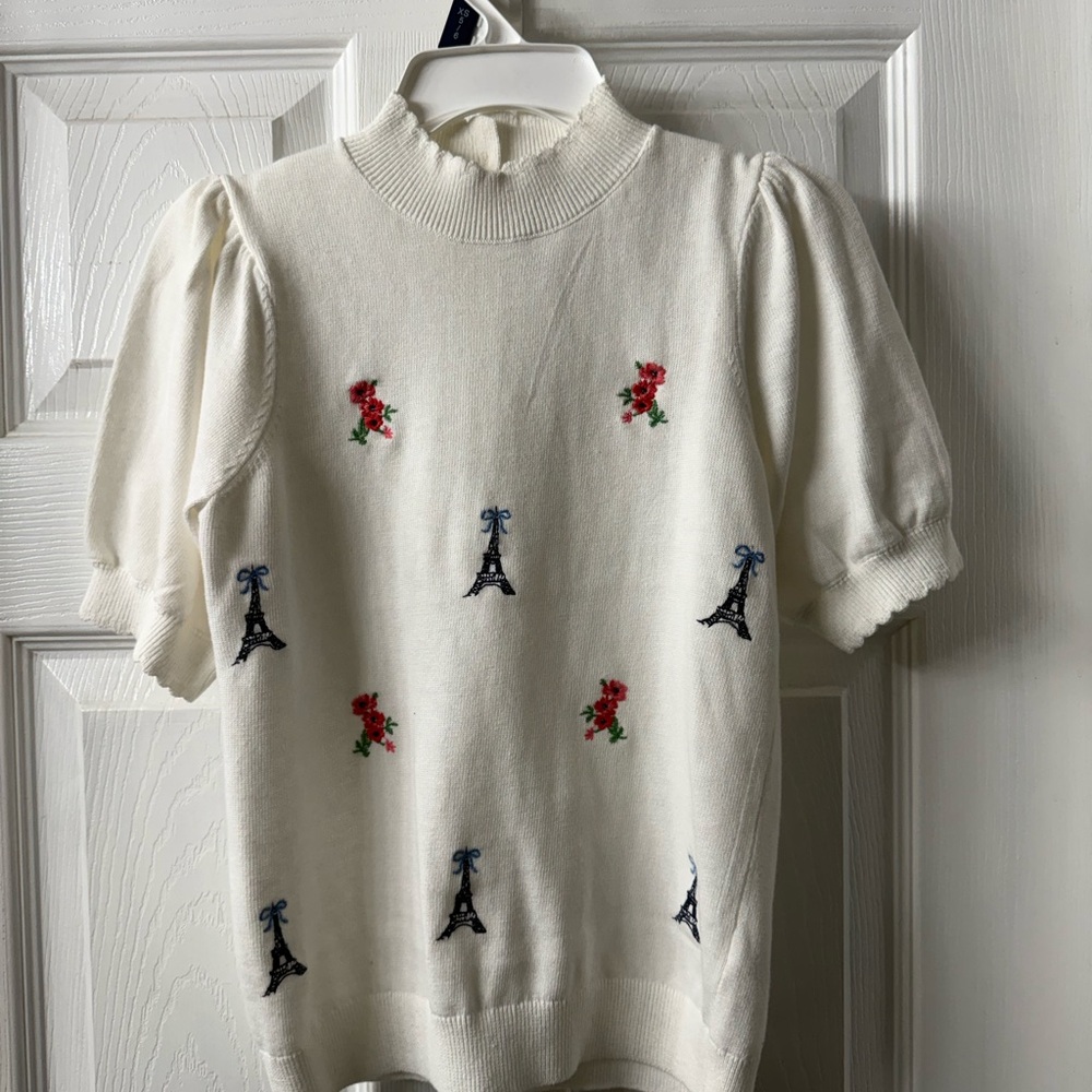 Janie and Jack Cream Knit Top